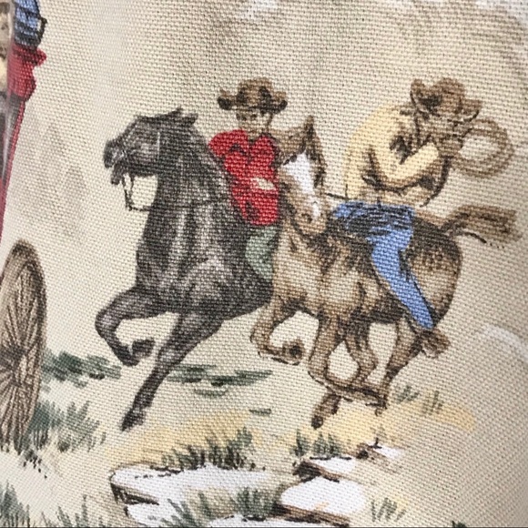 Vintage ROUGHRIDER Capri Pants Cowboy Ranch Cactus - Picture 3 of 11